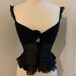 Moschino Black Sheer Top/Lingerie